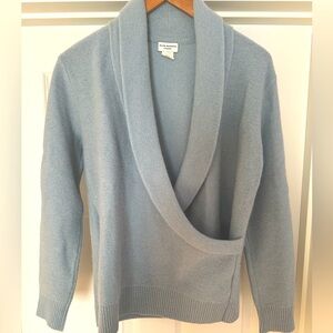 Beautiful Club Monaco Cashmere faux wrap sweater